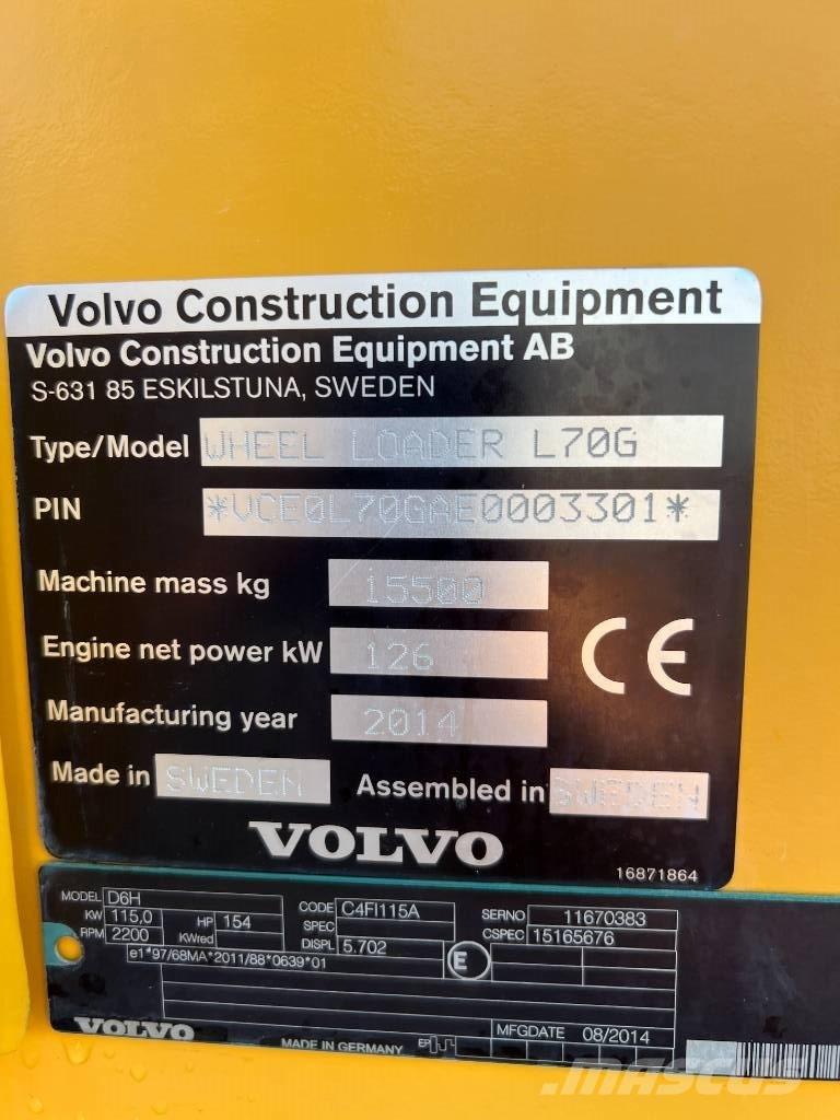 Volvo L 70 G 輪胎式裝載機