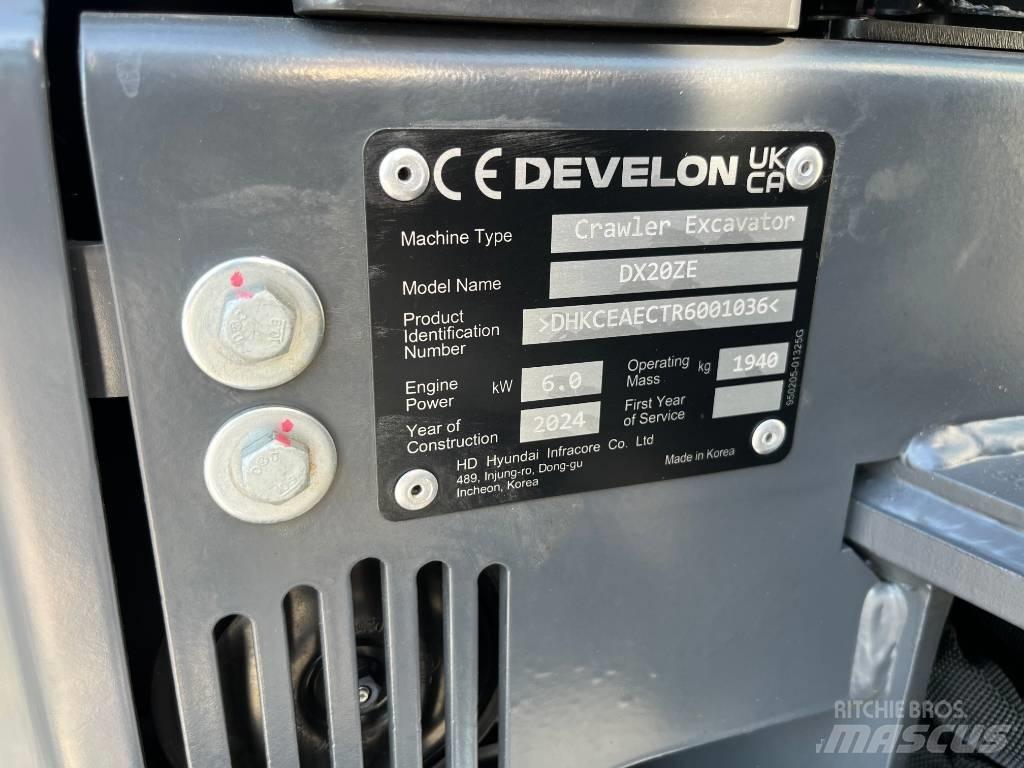 Develon DX 20 ZE 小型挖土機/掘鑿機<7t(小型挖掘機)
