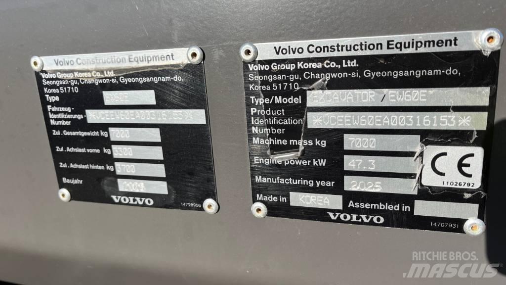 Volvo EW60E 旋轉式挖土機/掘鑿機/挖掘機