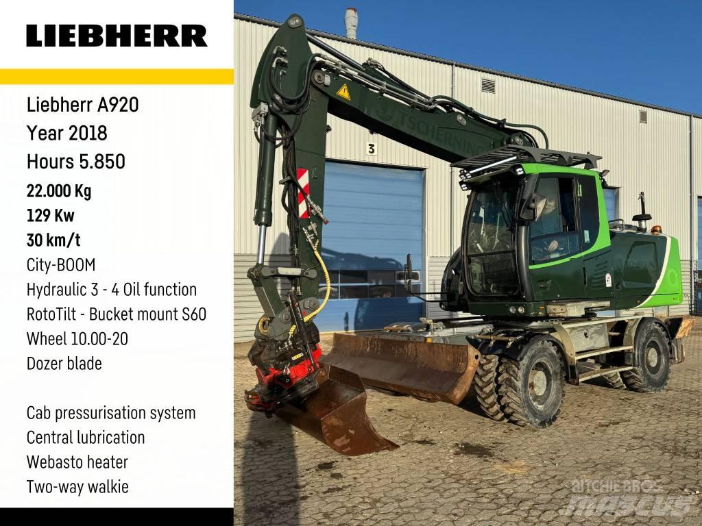 Liebherr A 920 旋轉式挖土機/掘鑿機/挖掘機