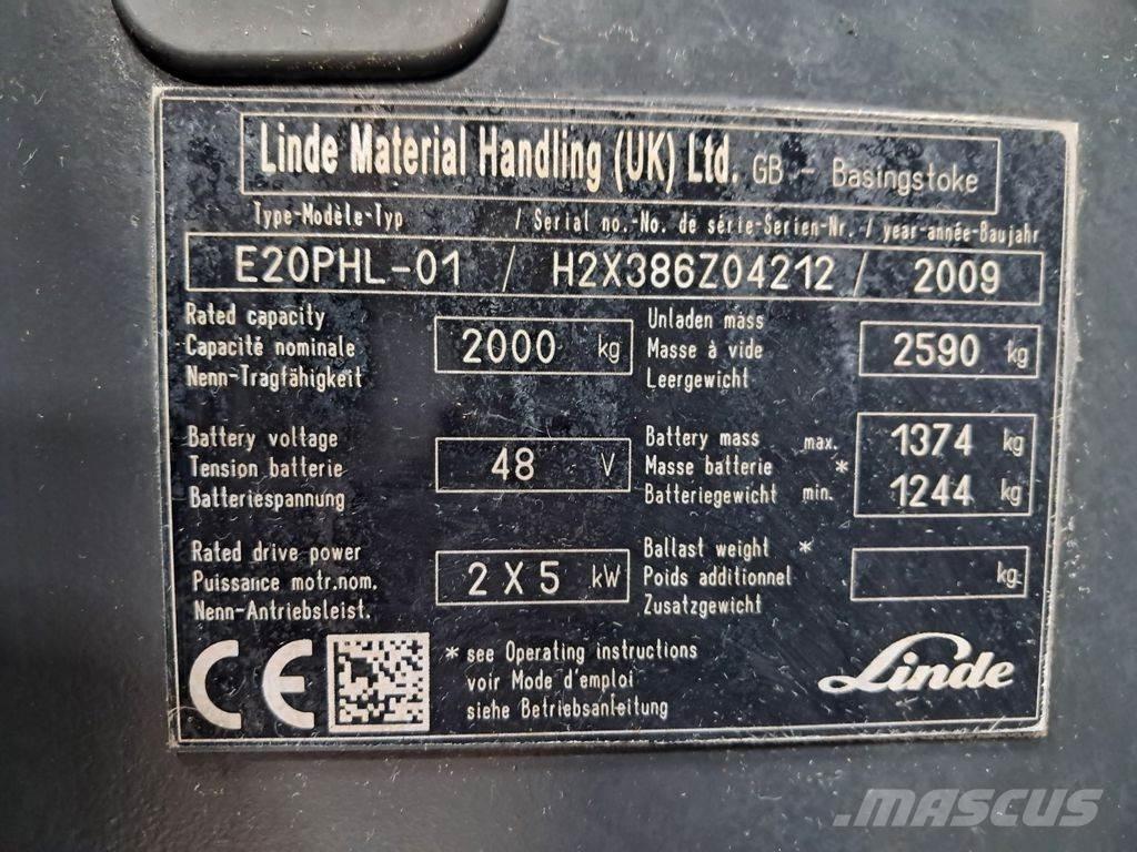 Linde E20PHL-01 電動堆高機
