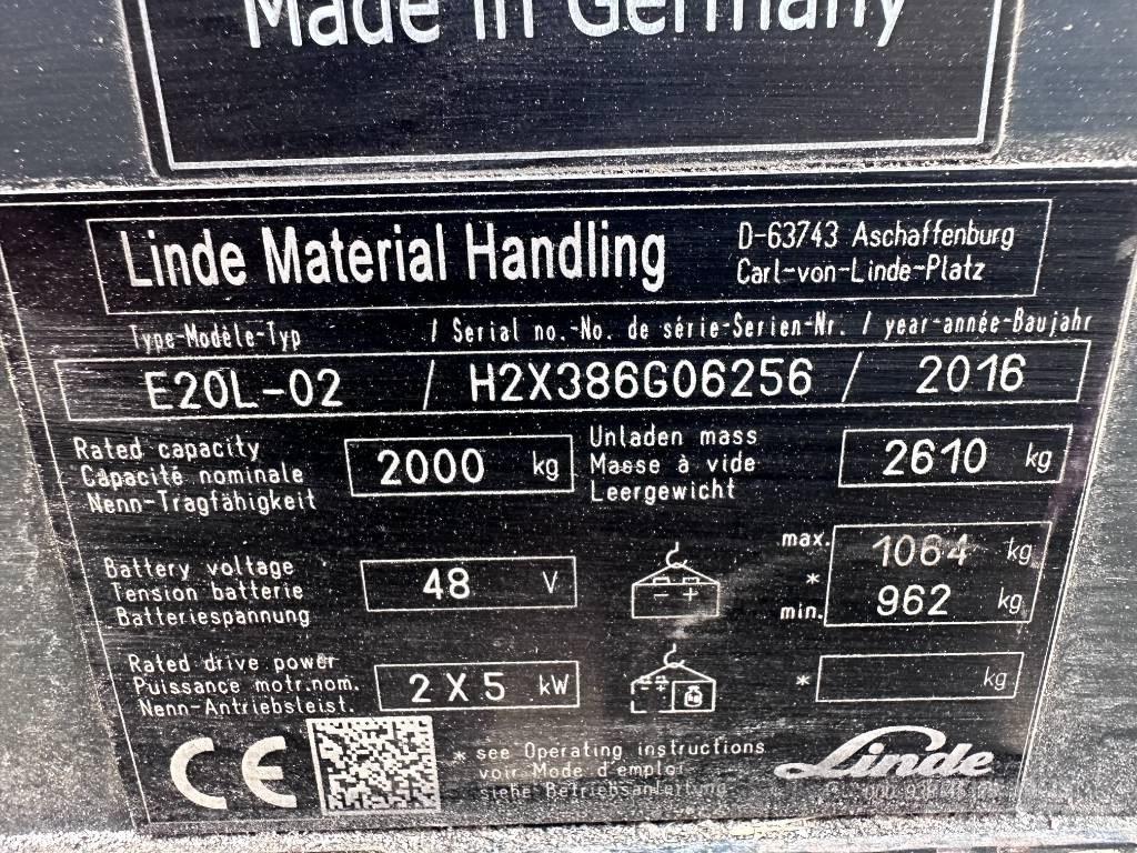 Linde E20L-02 電動堆高機