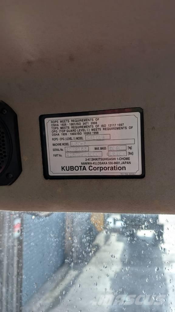 Kubota U 50-5 拆卸式挖土機/掘鑿機/挖掘機