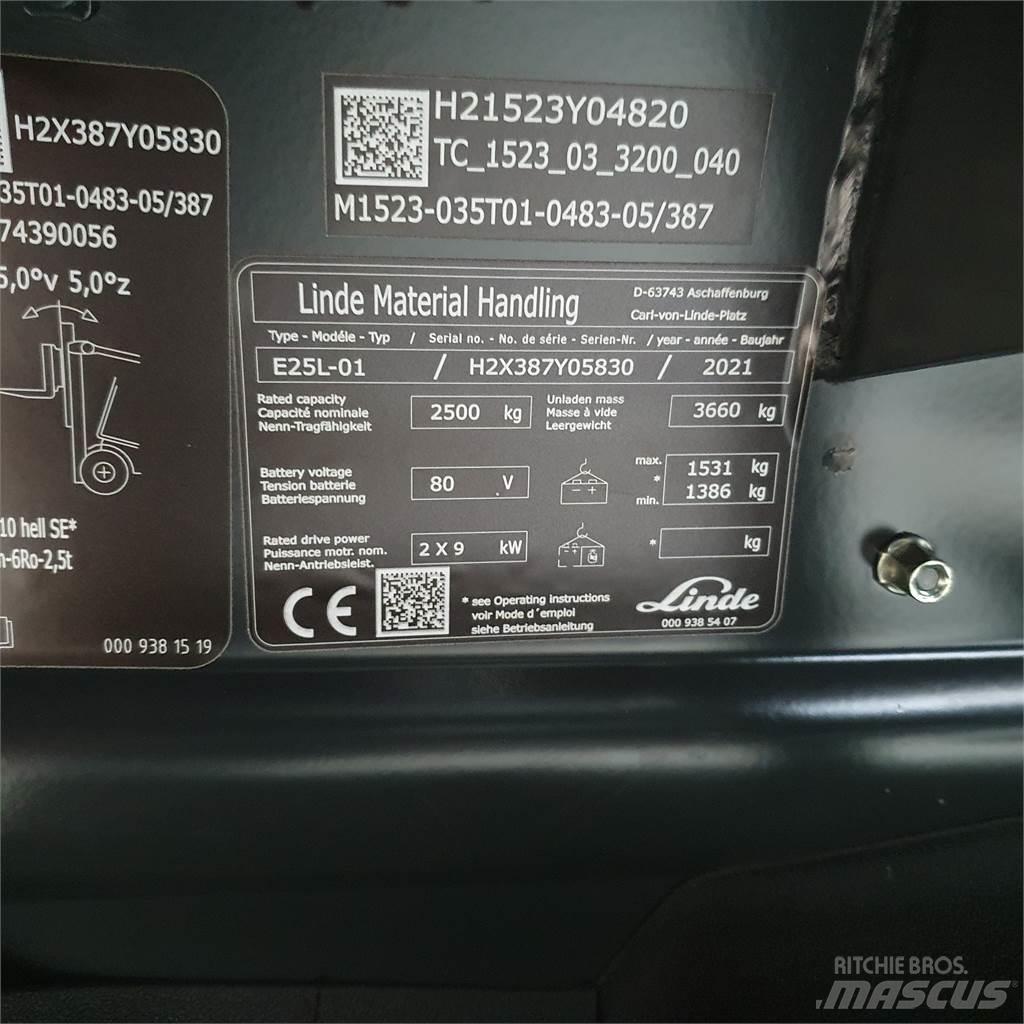 Linde E25L 電動堆高機