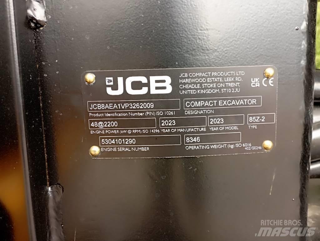 JCB 85Z 中型挖土機/掘鑿機/挖掘機 7t-12t