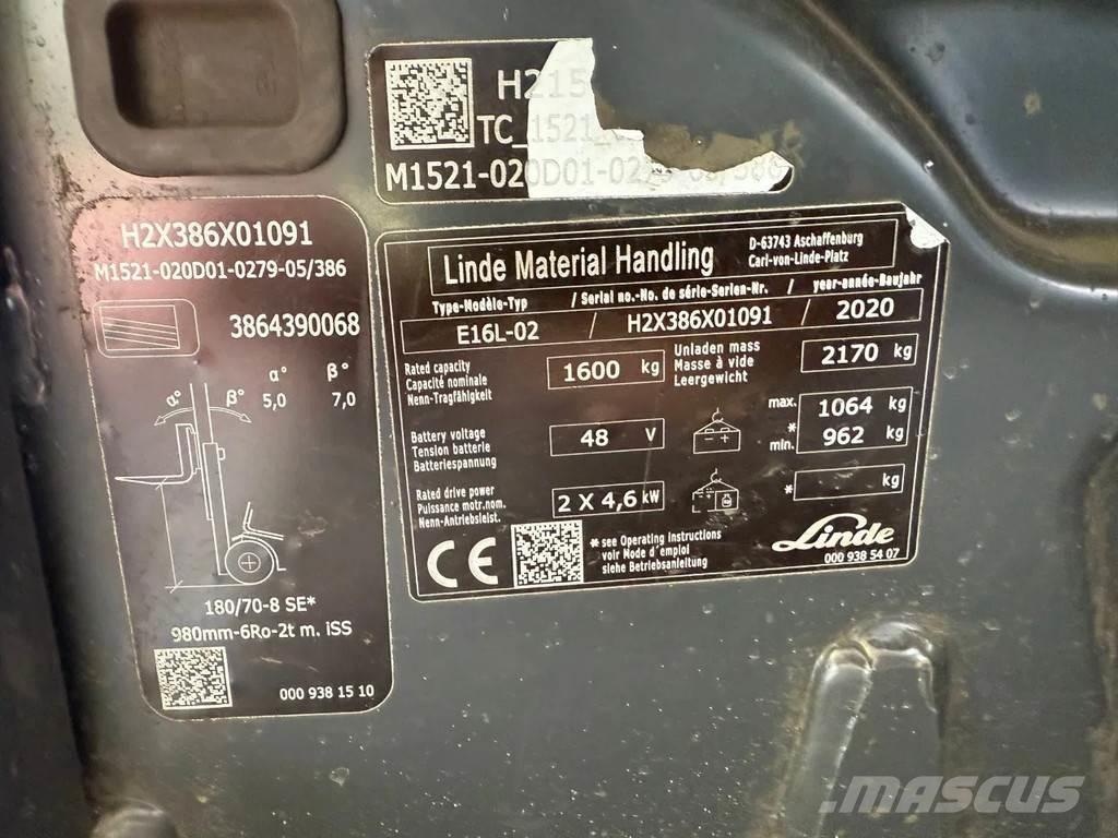Linde E16L-02 堆高機(叉車)-其他