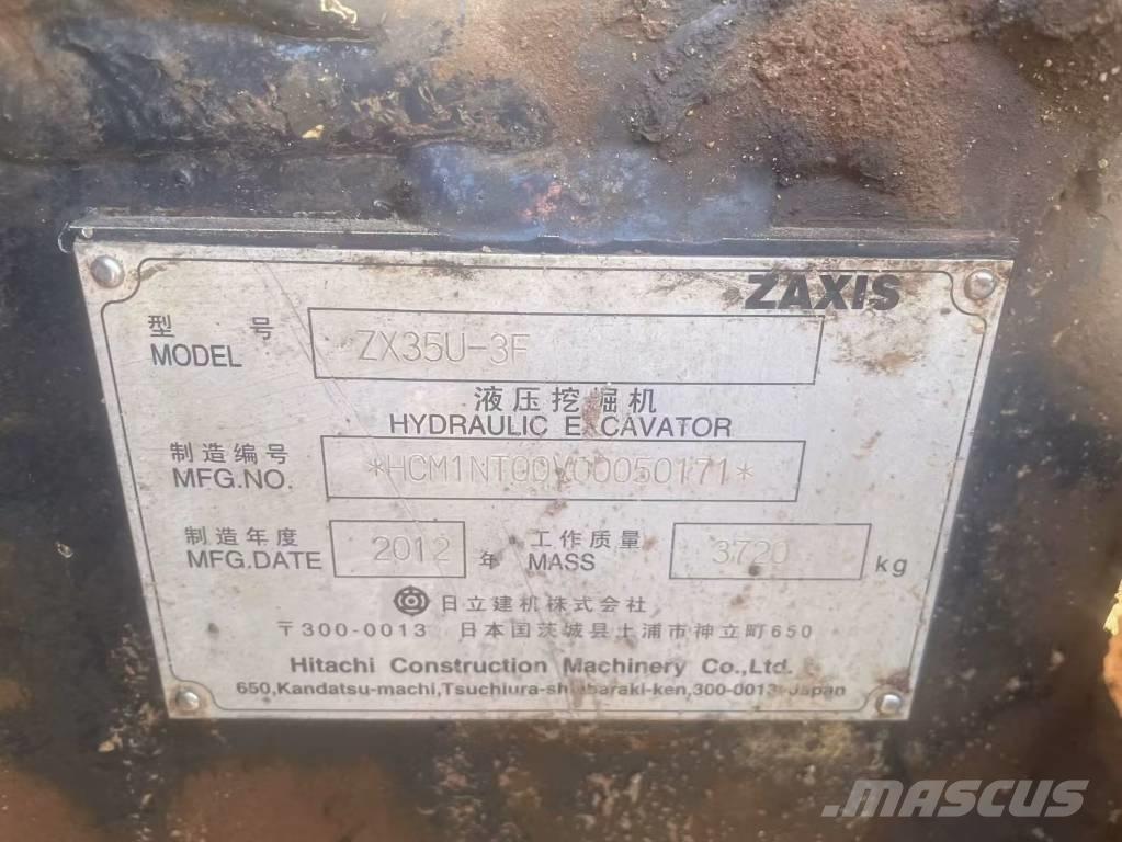 Hitachi ZX 35 U 小型挖土機/掘鑿機<7t(小型挖掘機)