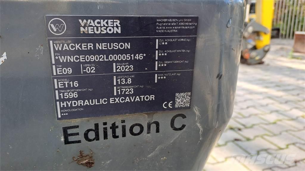 Wacker Neuson ET16 履帶式 挖土機/掘鑿機/挖掘機