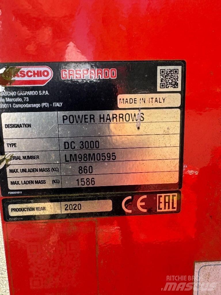 Maschio DC 3000 動力耙和旋轉式耕耘機