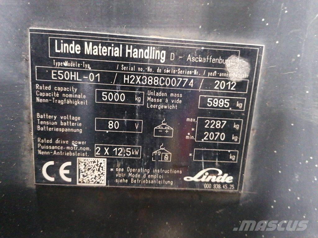 Linde E50HL-01 電動堆高機