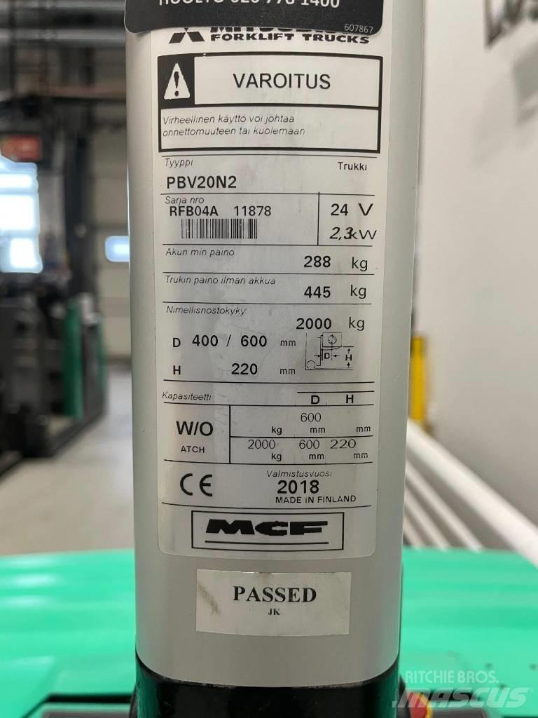 Mitsubishi PBV 20 N2 平台型低架升降機