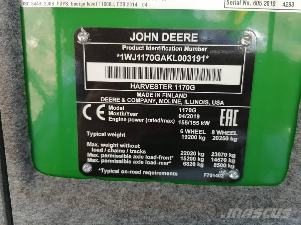 John Deere 1170G 收穫機