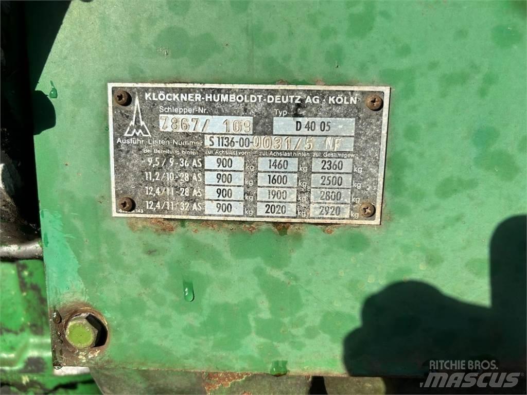 Deutz D 4005 曳引機