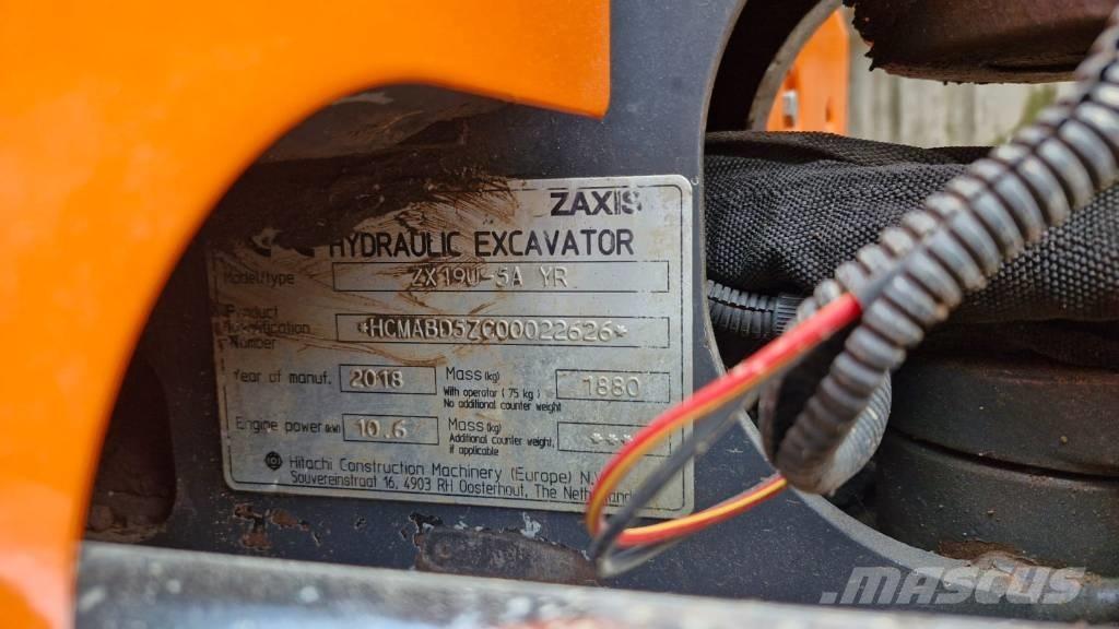 Hitachi ZX 19 U-5 小型挖土機/掘鑿機<7t(小型挖掘機)