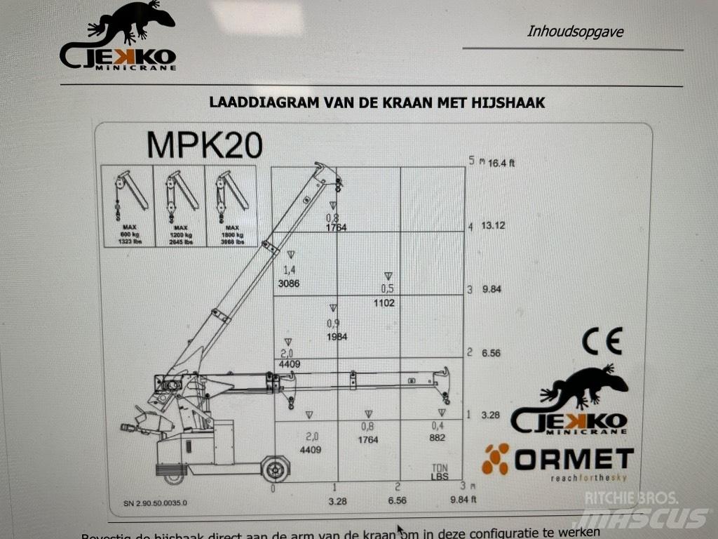 Jekko MPK 20 W 小型起重機