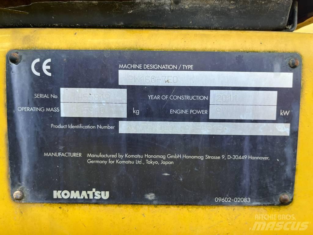 Komatsu PW 160-7 旋轉式挖土機/掘鑿機/挖掘機