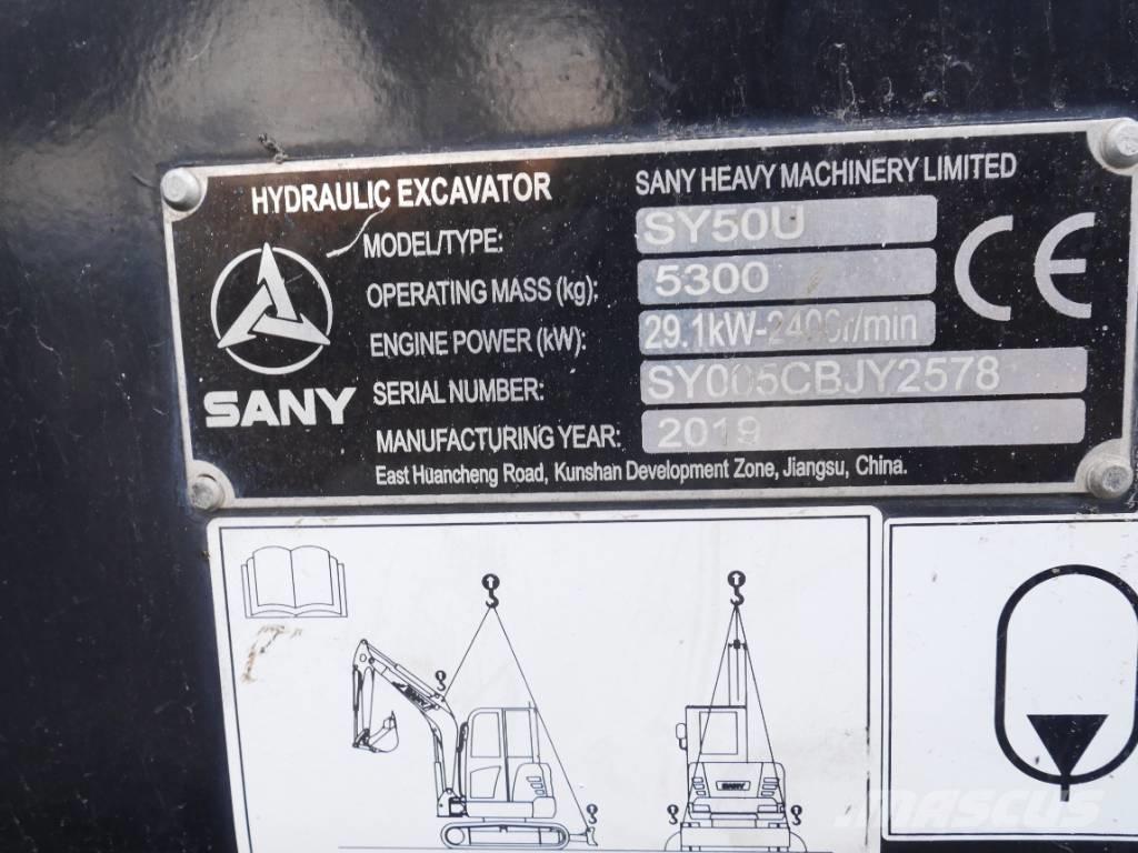 Sany SY 50 U 小型挖土機/掘鑿機<7t(小型挖掘機)