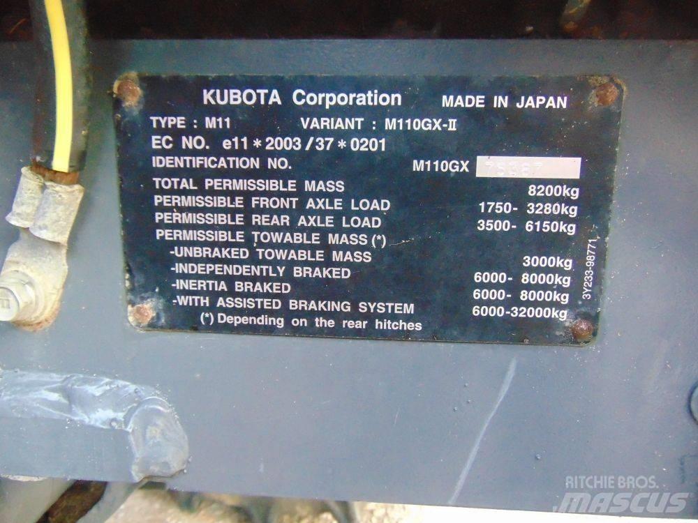 Kubota M 110 GX 曳引機