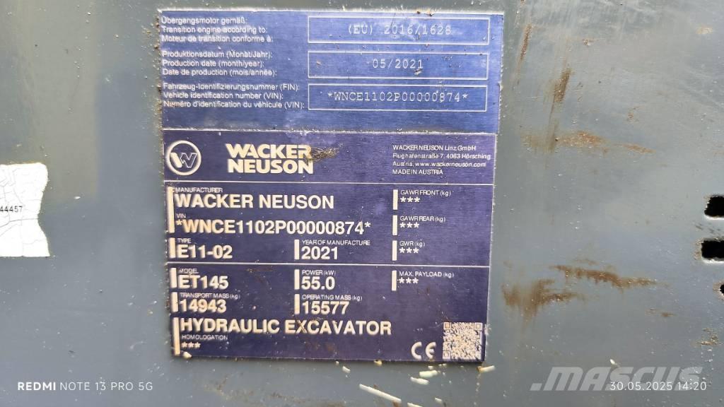 Wacker Neuson ET 145 履帶式 挖土機/掘鑿機/挖掘機