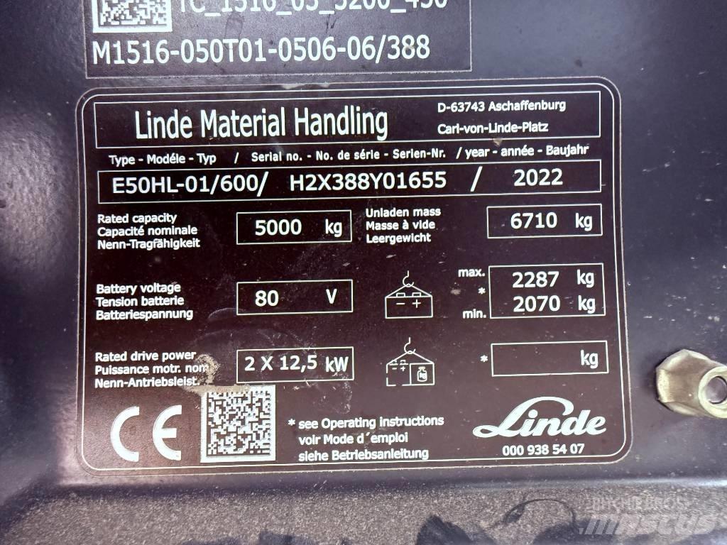 Linde E50/600HL/388 電動堆高機
