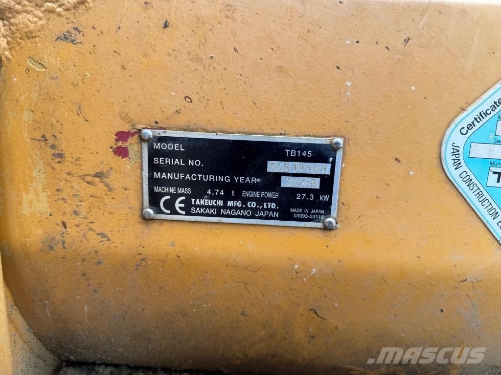 Takeuchi TB 145 小型挖土機/掘鑿機<7t(小型挖掘機)