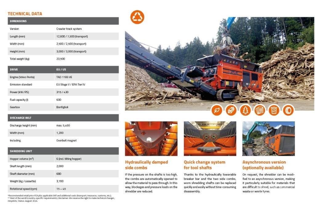 Arjes Eurec S-850 廢棄物撕碎機