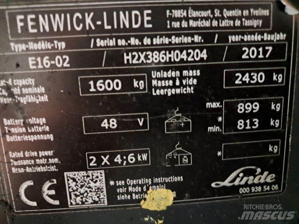 Linde E16-02 電動堆高機