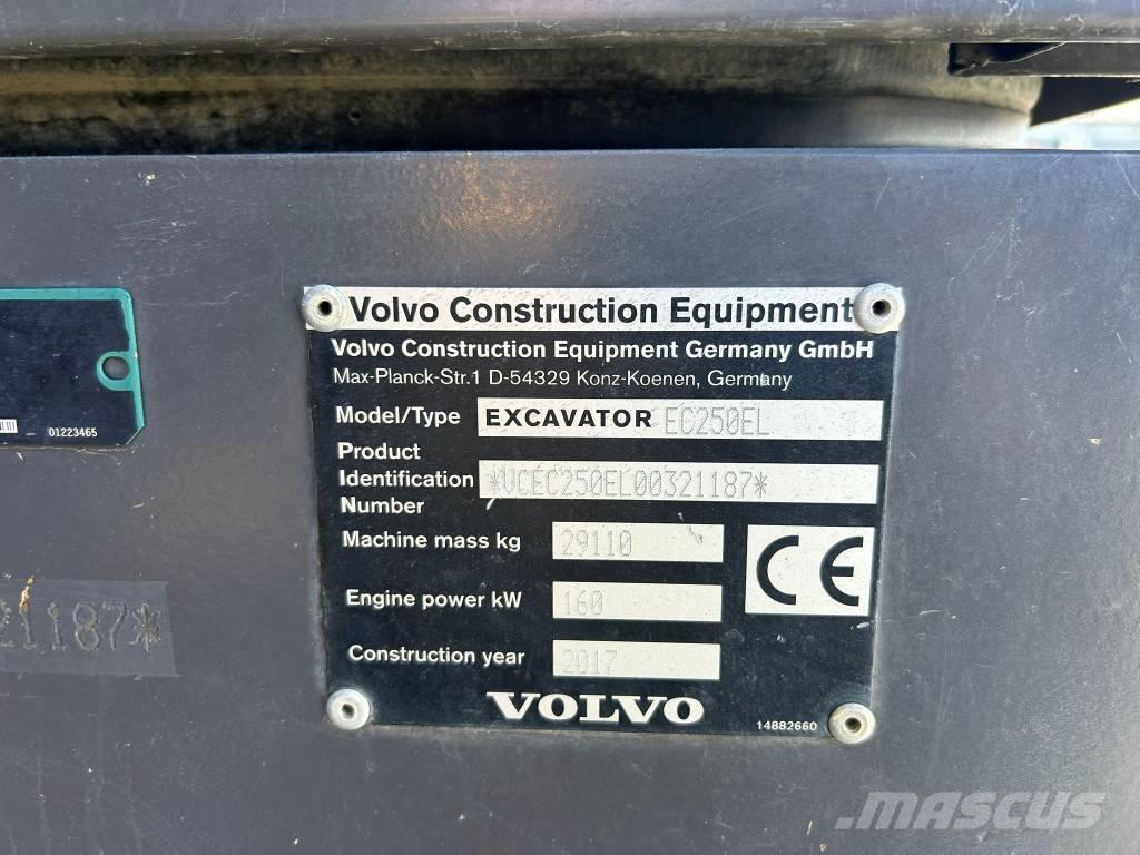 Volvo EC 250 EL 履帶式 挖土機/掘鑿機/挖掘機
