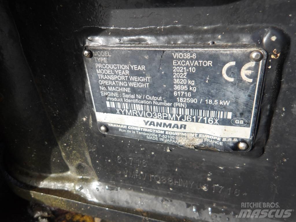 Yanmar Vio 38 小型挖土機/掘鑿機<7t(小型挖掘機)