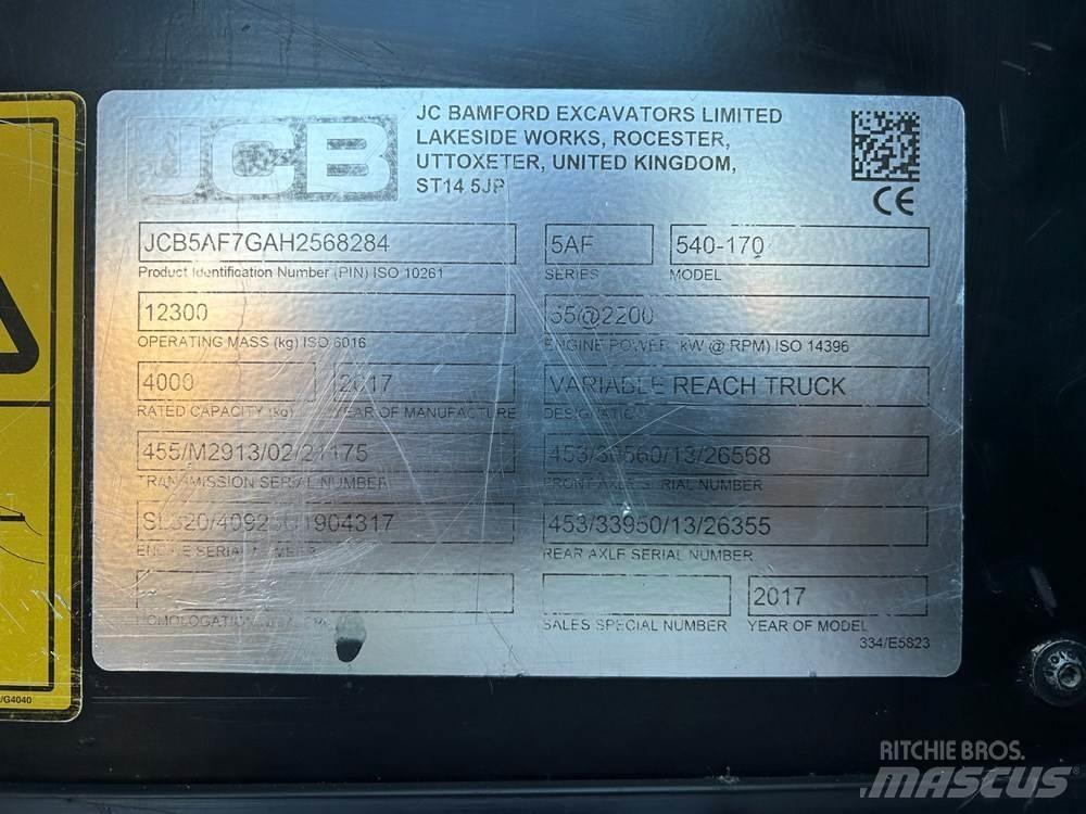 JCB 540-170 伸縮臂操作車