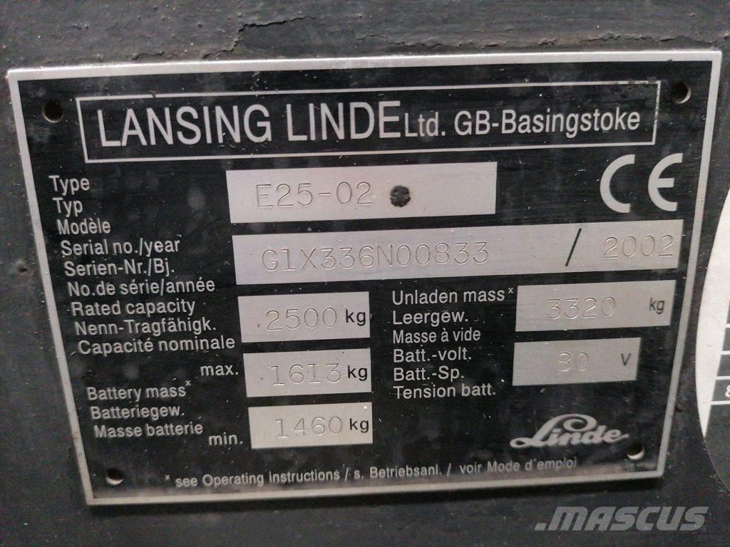 Linde E25-02 電動堆高機