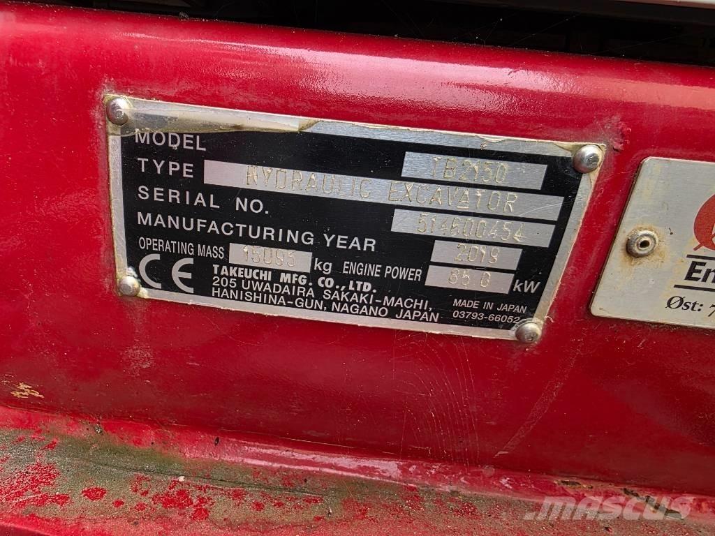 Takeuchi TB 2150 履帶式 挖土機/掘鑿機/挖掘機