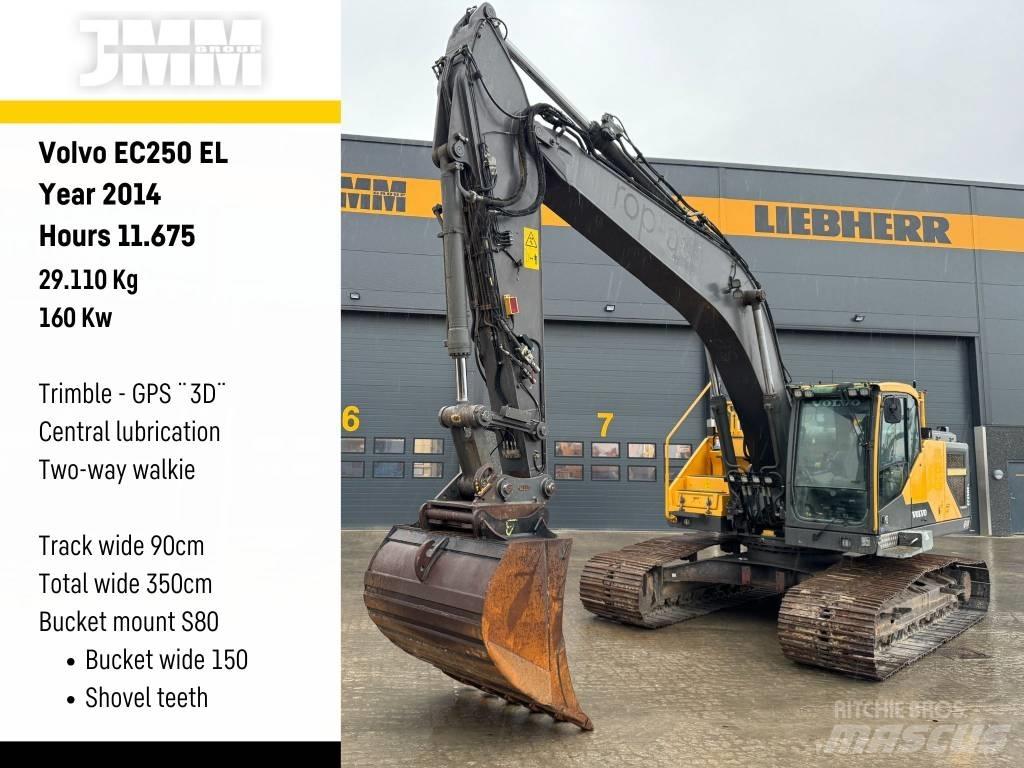 Volvo EC 250 EL 履帶式 挖土機/掘鑿機/挖掘機