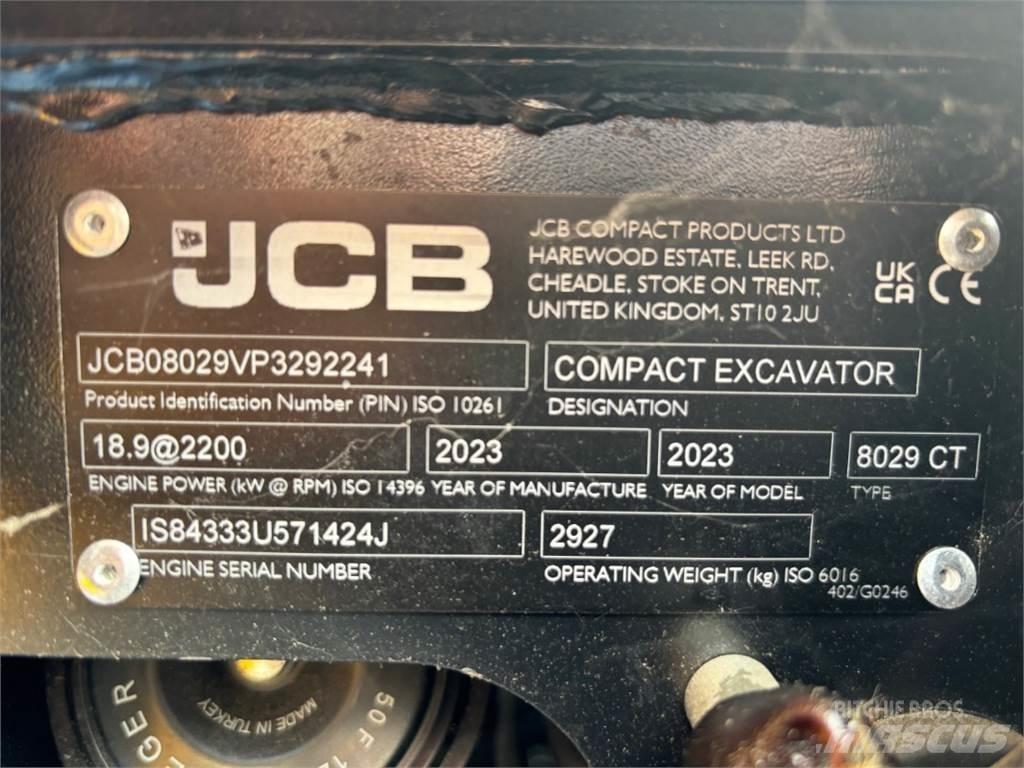 JCB 8029CTS 小型挖土機/掘鑿機<7t(小型挖掘機)