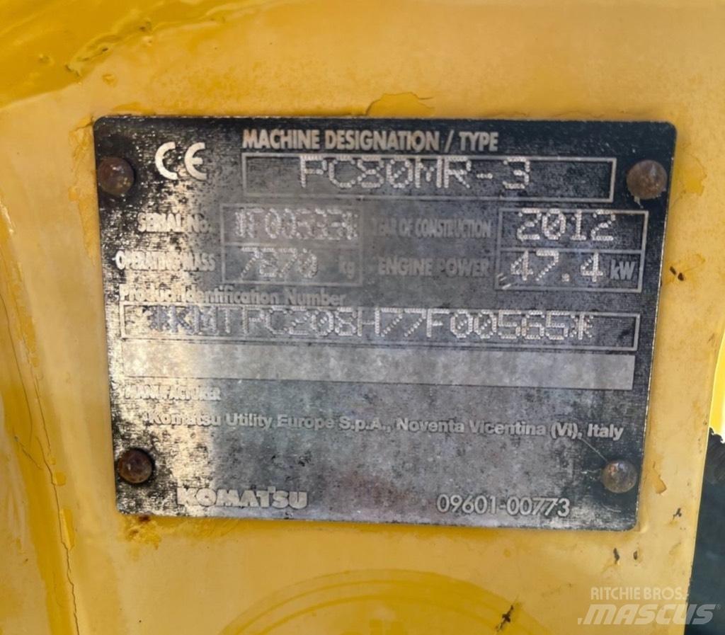 Komatsu PC 80 MR-3 中型挖土機/掘鑿機/挖掘機 7t-12t
