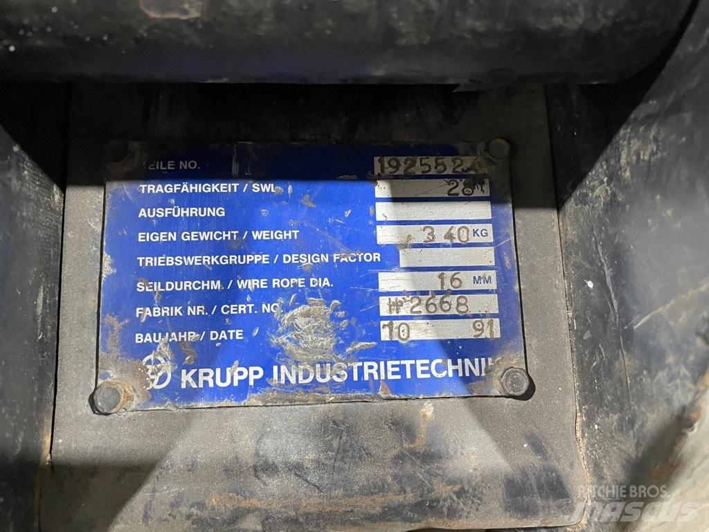 Krupp hookblock 28T 起重機組件和設備