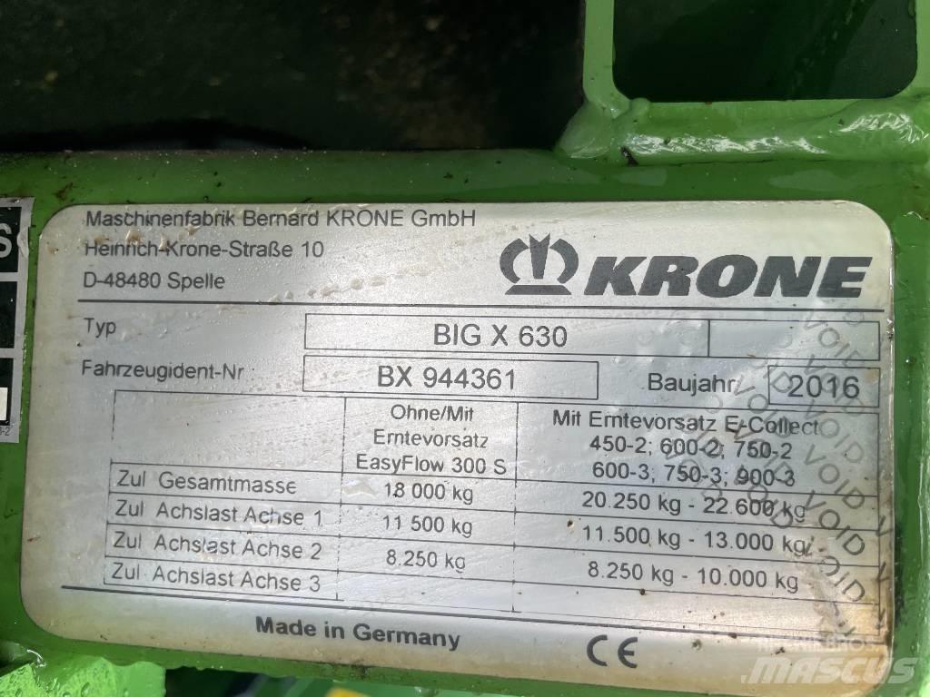 Krone Big X 630 自走式飼料採集機