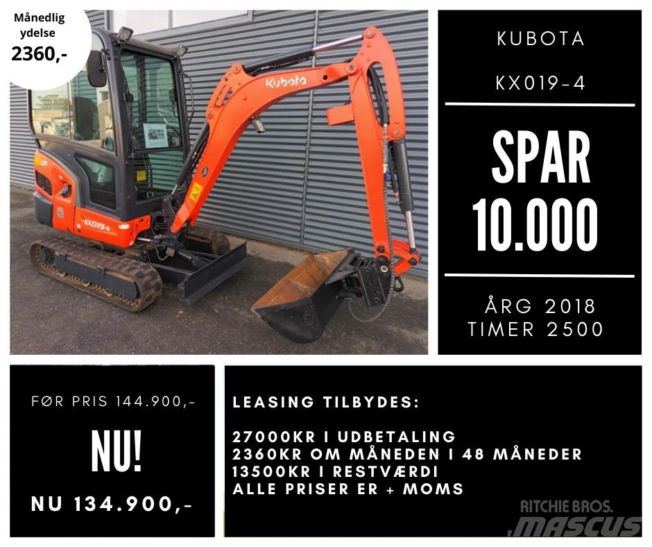Kubota kx019-4 小型挖土機/掘鑿機<7t(小型挖掘機)