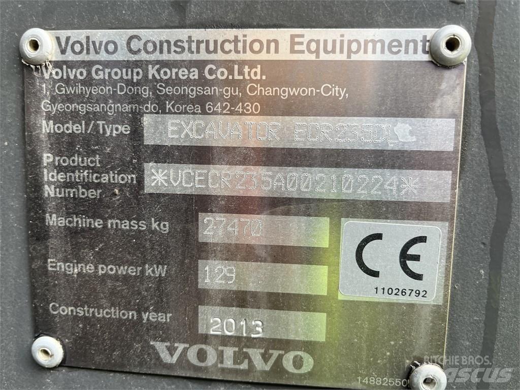 Volvo ECR 235 DL 履帶式 挖土機/掘鑿機/挖掘機