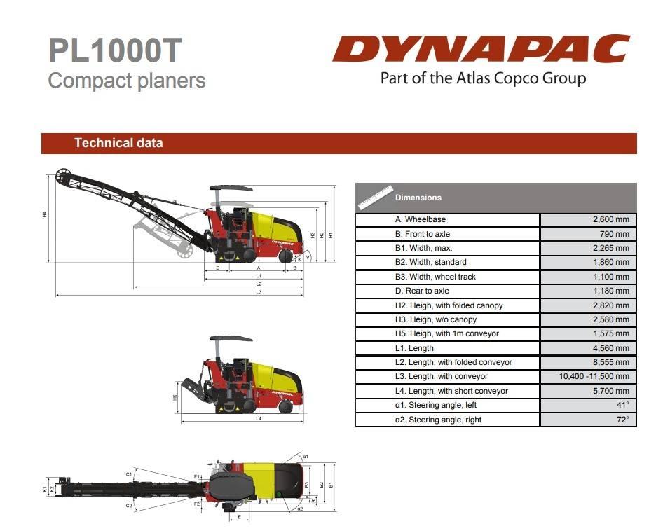 Dynapac PL1000T 瀝青冷銑刨機/銑床