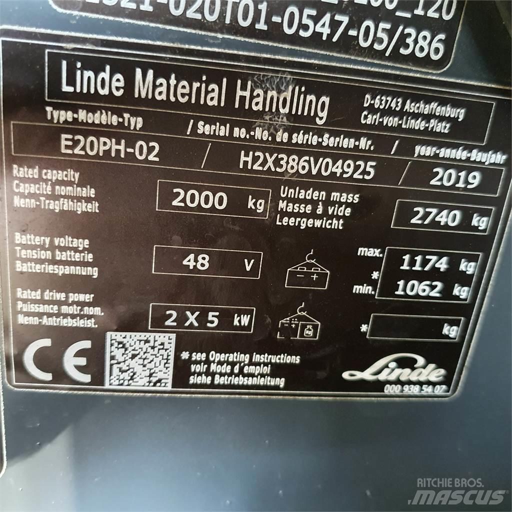 Linde E20PH 電動堆高機