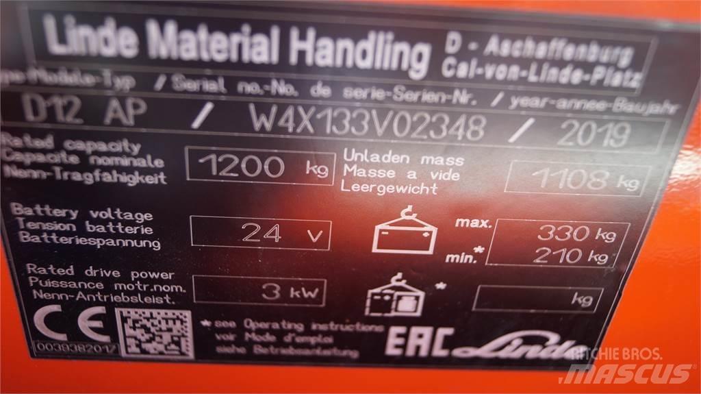 Linde D12AP 行走控制式堆積機