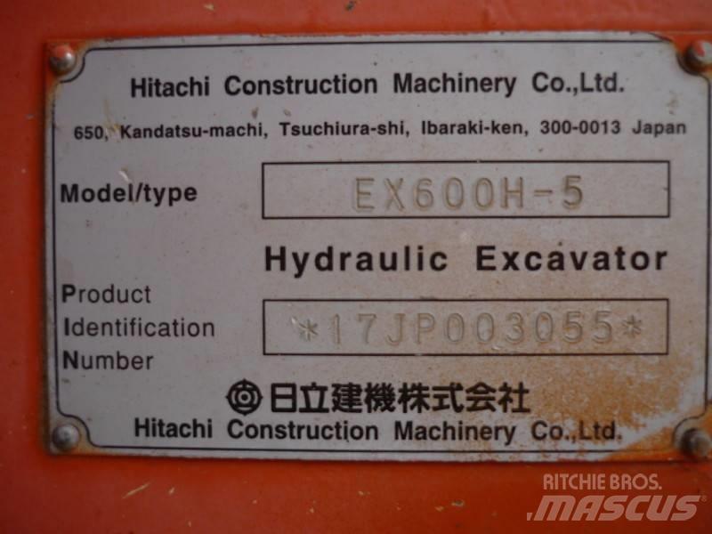 Hitachi EX 600 H-5 履帶式 挖土機/掘鑿機/挖掘機