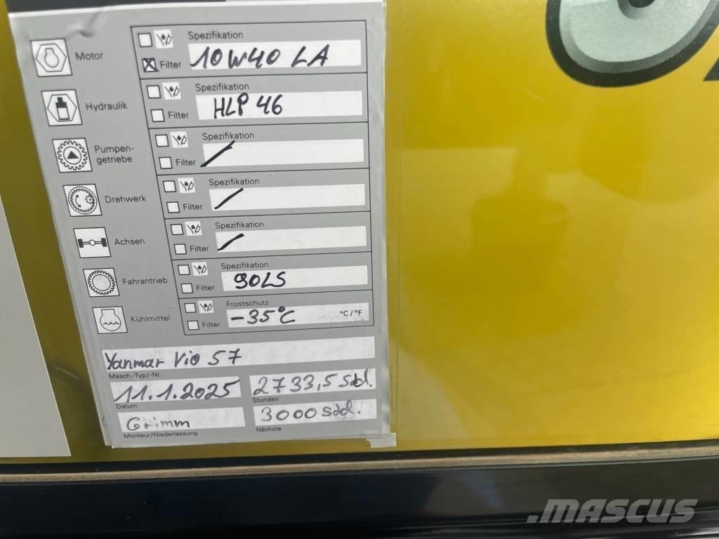 Yanmar Vio 57 - 6A 小型挖土機/掘鑿機<7t(小型挖掘機)
