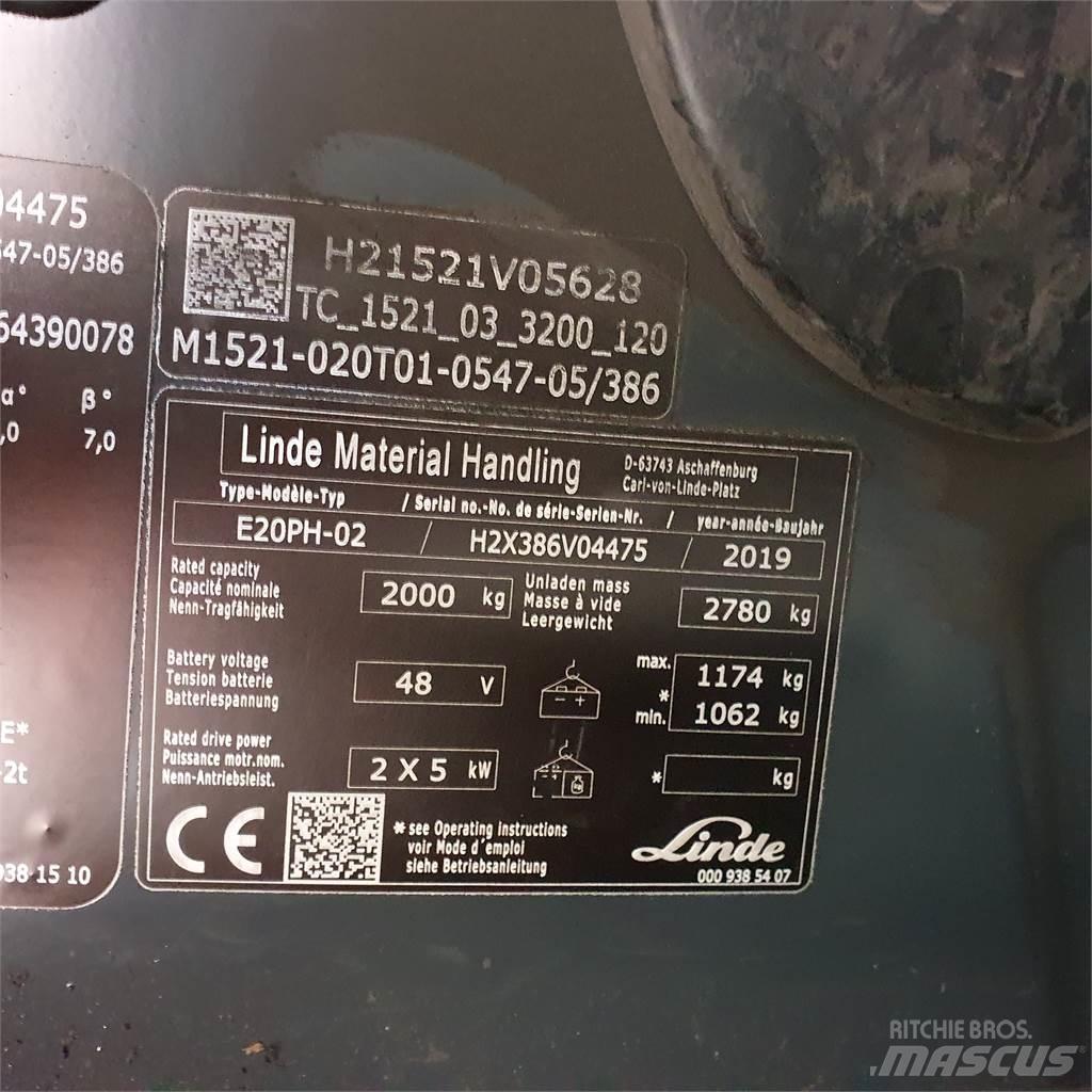 Linde E20PH 電動堆高機