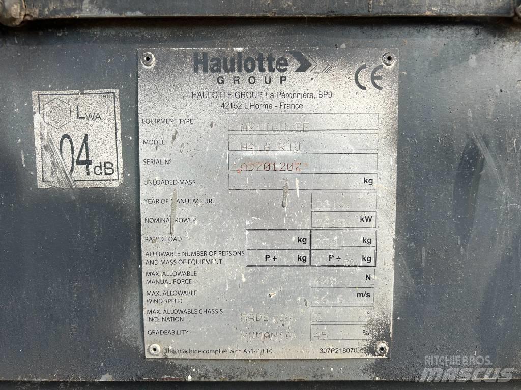 Haulotte HA16RTJ 曲臂高空作業車