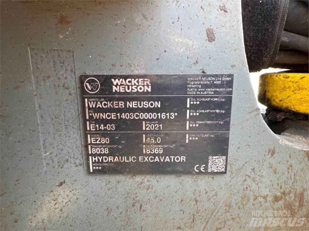 Wacker Neuson EZ80 履帶式 挖土機/掘鑿機/挖掘機