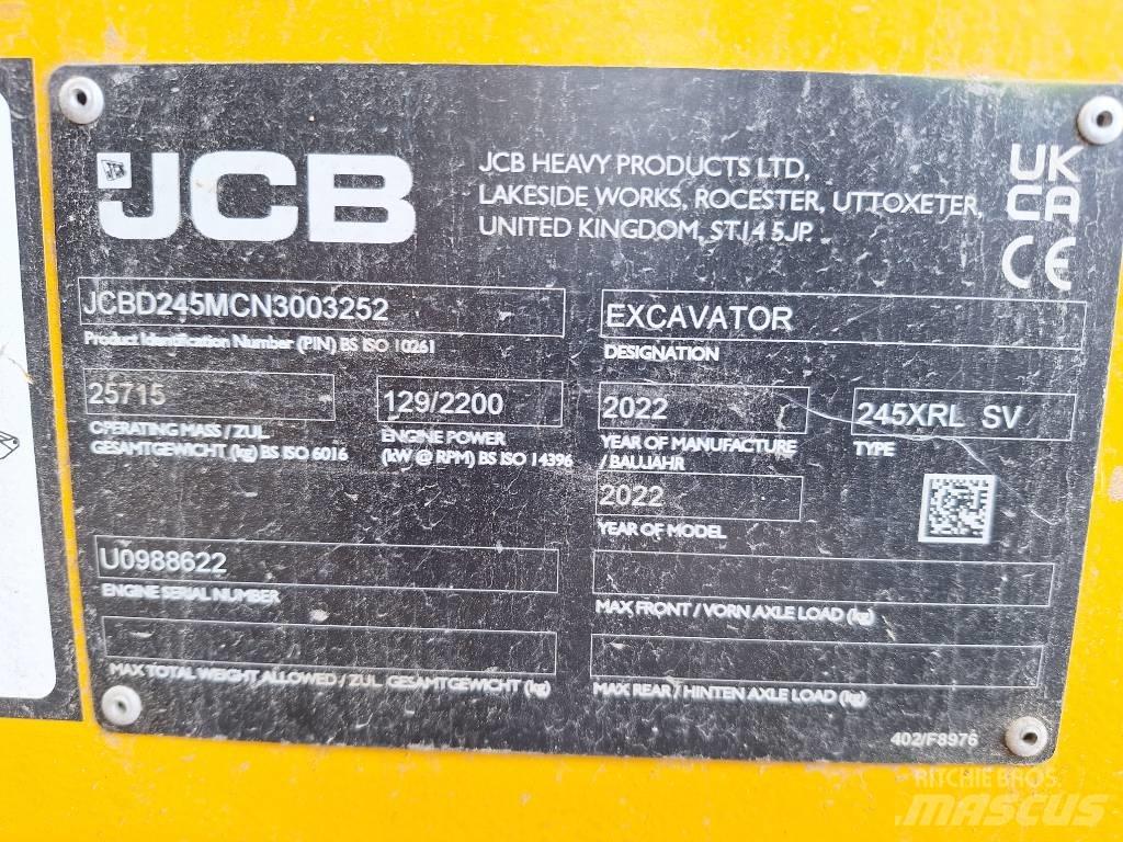 JCB 245 XR LC 履帶式 挖土機/掘鑿機/挖掘機