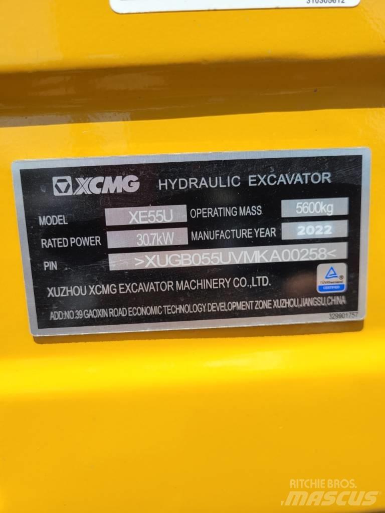 XCMG XE55 U 小型挖土機/掘鑿機<7t(小型挖掘機)