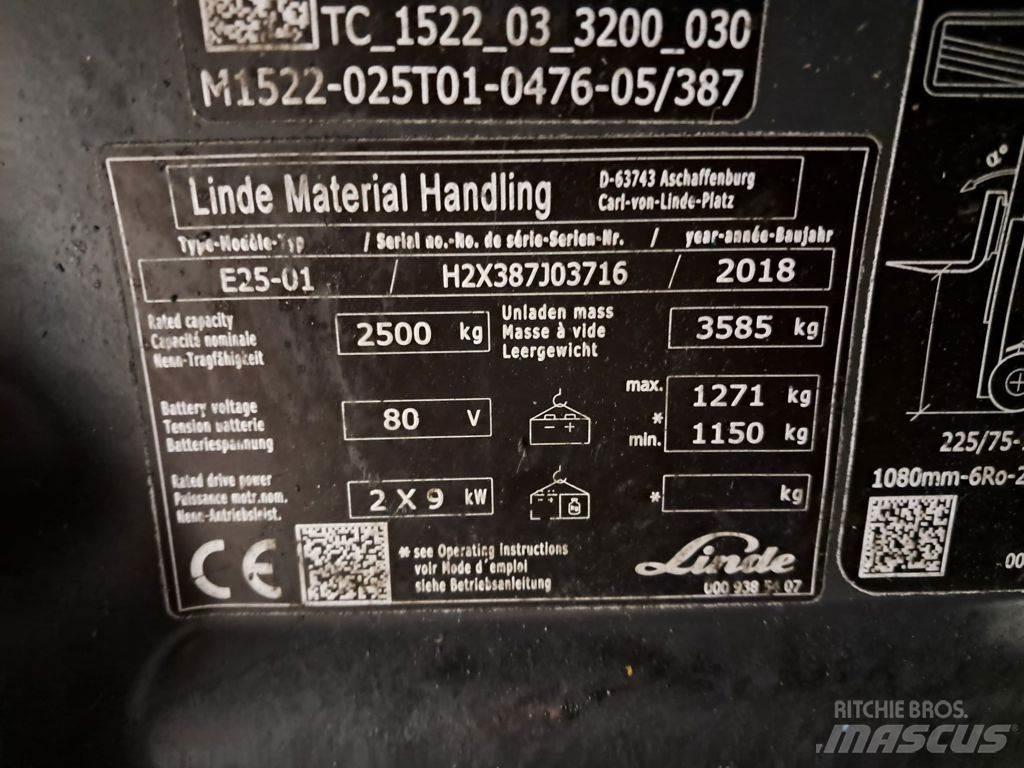 Linde E25-01 電動堆高機